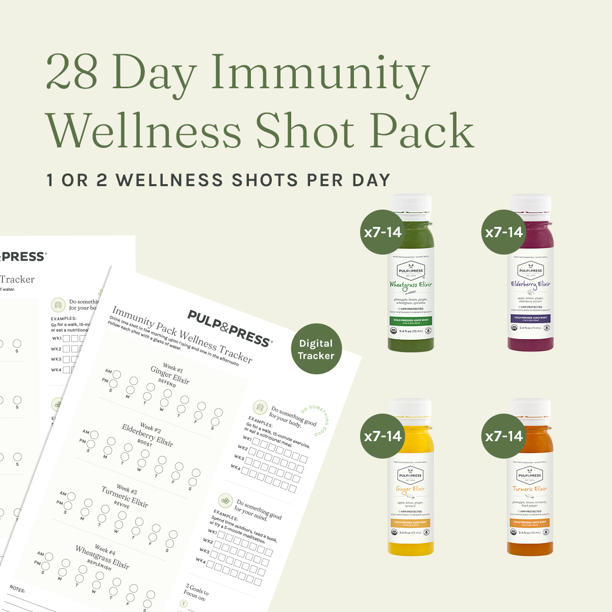 28 Day Immunity Wellness Shot Pack  Pulp & Press – Pulp & Press USA Inc.